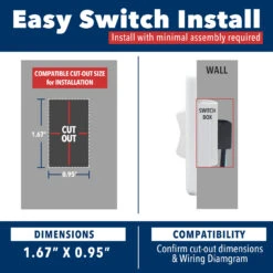 RV Slide Out Switch White 20 Amp Continuous 40 Amp Peak 4 Wire -RV accessories american technology rv slide out switch white 20 amp continuous 40 amp peak 4 wire 19162.1642094396