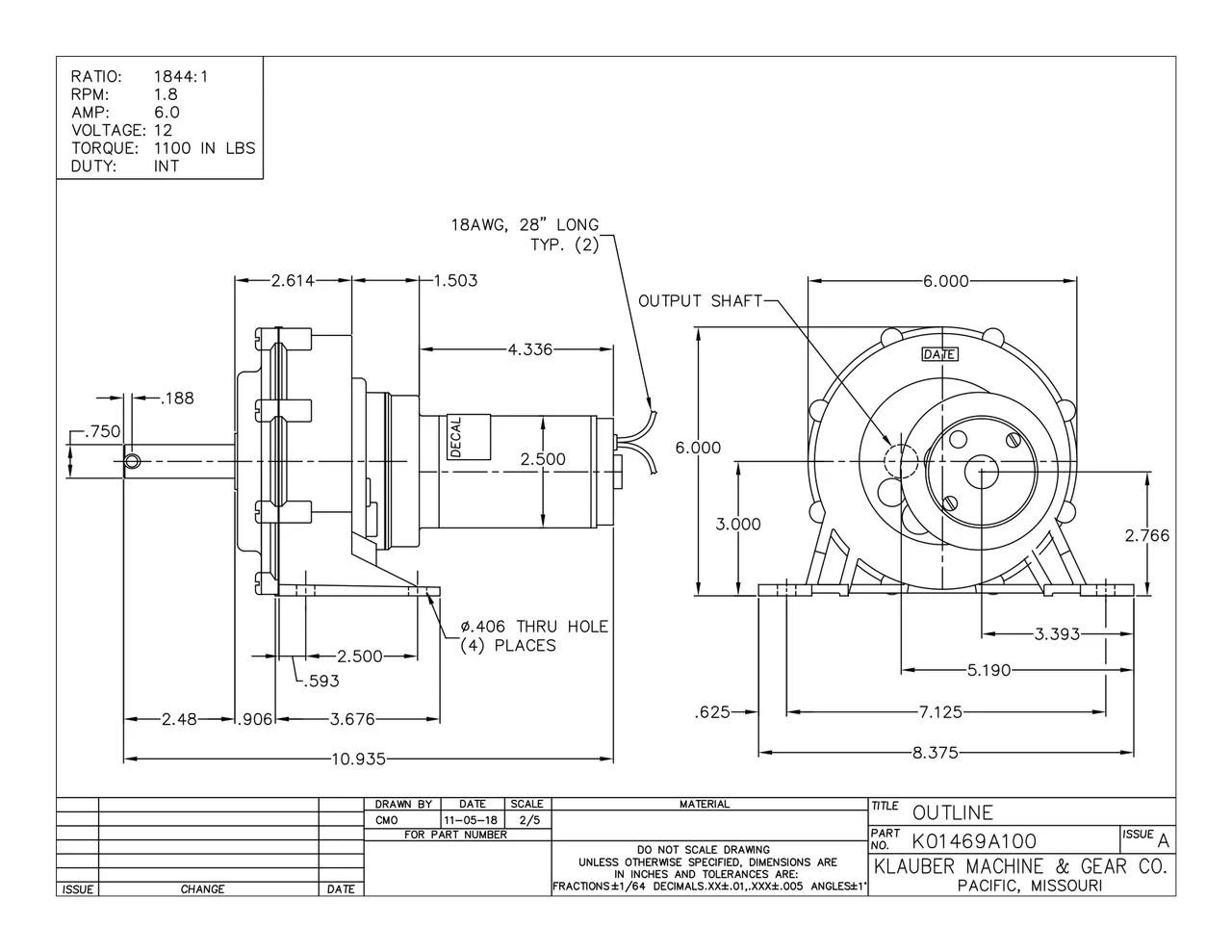 RV Slide Out Motor Klauber K01469A100 Slide out Motor Replaces K01176B100 24806 &07, 74759 RV Slide Out Motor Klauber K01469A100 Slide Out Motor Replaces K01176B100 24806 &07, 74759 -RV accessories klauber rv slide out motor klauber k01469a100 slide out motor replaces k01176b100 24806 and07 74759 48035.1691826350