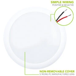 LED RV Boat Surface Ceiling Light 7" Slim LED Panel 12V 750LM -RV accessories led rv boat surface ceiling light 7 slim led panel 12v 750lm 90361.1642099179