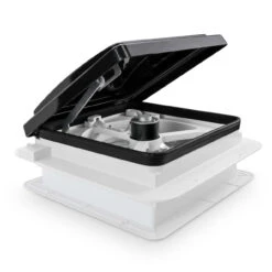 11" X 11" RV Roof Vent Fan Black Lid