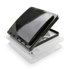 11" X 11" RV Roof Vent Fan Black Lid -RV accessories leisure coachworks 11 x 11 rv roof vent fan black lid 65129.1671153655