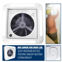 11" X 11" RV Roof Vent Fan With LED Light And Smoked Lid 7 11" X 11" RV Roof Vent Fan With LED Light And Smoked Lid -RV accessories leisure coachworks 11 x 11 rv roof vent fan with led light and smoked lid 35257.1642094404