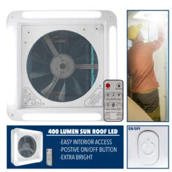 14" X 14" RV Roof Vent 2-Way 6 Speed Fan With Powered Riser Rain Sensor Led Remote And Smoked Lid 8 14" X 14" RV Roof Vent 2-Way 6 Speed Fan With Powered Riser Rain Sensor Led Remote And Smoked Lid -RV accessories leisure coachworks 14 x 14 rv roof vent 2 way 6 speed fan with powered riser rain sensor led remote and smoked lid 00350.1642098960