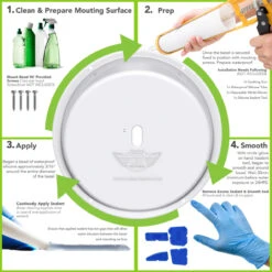 Angled Bezel For 8.5" Round Scare Light -RV accessories leisure coachworks angled bezel for 8.5 round scare light 07706.1642096299