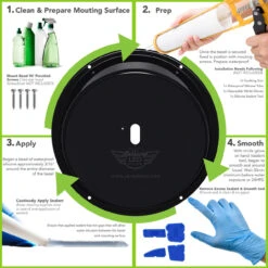 Angled Bezel For 8.5" Round Scare Light -RV accessories leisure coachworks angled bezel for 8.5 round scare light 92157.1642093541