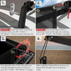 RV Awning Side Sun Shade 9'X7' Black Mesh Screen UV Blocker 7 RV Awning Side Sun Shade 9'X7' Black Mesh Screen UV Blocker -RV accessories leisure coachworks rv awning side sun shade 9x7 black mesh screen uv blocker 30538.1654024983