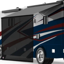 RV Awning Sun Shade Black Mesh Screen UV, Wind Blocker 7 RV Awning Sun Shade Black Mesh Screen UV, Wind Blocker -RV accessories leisure coachworks rv awning sun shade black mesh screen uv wind blocker 53098.1653682714