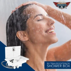 RV Exterior Shower Box Kit Cowboy Shower Outside Faucet With Lock -RV accessories leisure coachworks rv exterior shower box kit cowboy shower outside faucet with lock 14847.1642091157