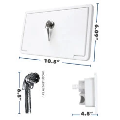RV Exterior Shower Box Kit Cowboy Shower Outside Faucet With Lock -RV accessories leisure coachworks rv exterior shower box kit cowboy shower outside faucet with lock 57116.1642094406
