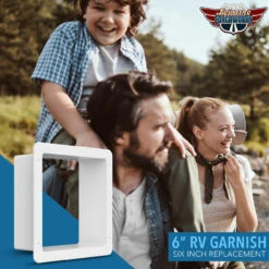 RV Roof Vent 6" Garnish - White -RV accessories leisure coachworks rv roof vent 6 garnish white 93247.1671067123