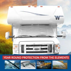 RV Sunshade Silver Windshield Cover 4 Layer Insulation For Class C Ford 1997-2021 5 RV Sunshade Silver Windshield Cover 4 Layer Insulation For Class C Ford 1997-2021 -RV accessories leisure coachworks rv sunshade silver windshield cover 4 layer insulation for class c ford 1997 2021 24365.1642097513