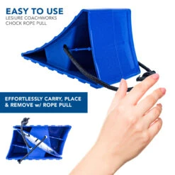 RV Travel Trailer Heavy Duty Wheel Chock W/Rope -RV accessories leisure coachworks rv travel trailer heavy duty wheel chock wrope 97079.1642095584