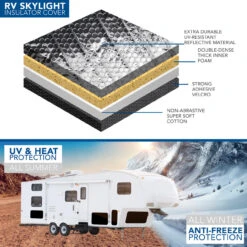 Shower RV Skylight Insulator | Fits 14x22 RV/Camper Skylight 6 Shower RV Skylight Insulator | Fits 14x22 RV/Camper Skylight -RV accessories leisure coachworks shower rv skylight insulator or fits 14x22 rvcamper skylight 27159.1644687754