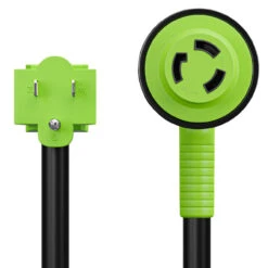 12" 90-Degree Dogbone RV Adapter 15 Amp Male And 30-Amp Female With Twist Lock And LED Indicator (15 Amp Male - 30 Amp Female Twist) -RV accessories leisure cords 12 90 degree dogbone rv adapter 15 amp male and 30 amp female with twist lock and led indicator 15 amp male 30 amp female twist 62383.1677294482