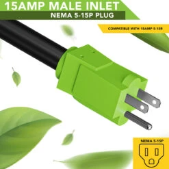 12" 90-Degree Dogbone RV Adapter 15 Amp Male And 50 Amp Female With Twist Lock And LED Power Indicator (15 Amp Male - 50 Amp Female Twist) 5 12" 90-Degree Dogbone RV Adapter 15 Amp Male And 50 Amp Female With Twist Lock And LED Power Indicator (15 Amp Male - 50 Amp Female Twist) -RV accessories leisure cords 12 90 degree dogbone rv adapter 15 amp male and 50 amp female with twist lock and led power indicator 15 amp male 50 amp female twist 85682.1671672550