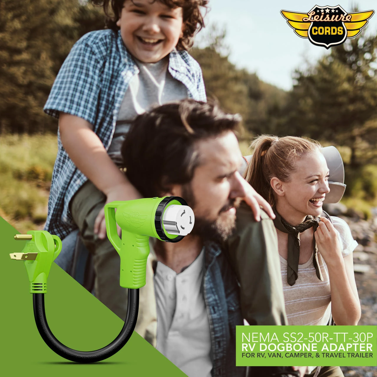 12" 90-Degree Dogbone RV Adapter 30 Amp Male and 50 Amp Female with Twist Lock and LED Power indicator (30 Amp Male - 50 Amp Female Twist) 12" 90-Degree Dogbone RV Adapter 30 Amp Male And 50 Amp Female With Twist Lock And LED Power Indicator (30 Amp Male - 50 Amp Female Twist) -RV accessories leisure cords 12 90 degree dogbone rv adapter 30 amp male and 50 amp female with twist lock and led power indicator 30 amp male 50 amp female twist 27708.1674094140