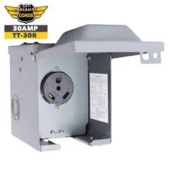 125V 30 Amp Power Outlet Box Weatherproof RV Trailer NEMA TT-30R
