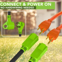 Leisure Cords 24'' RV Y Adapter Cord 30 Amp Male Plug To Two 15 Amp Female 2.5 Feet With Handle (30A Male To 2-15A Female) -RV accessories leisure cords 24 rv y adapter cord 30 amp male plug to two 15 amp female 2.5 feet with handle 30a male to 2 15a female 83649.1672364347