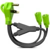Leisure Cords 24'' RV Y Adapter Cord 30 Amp Male Plug To Two 15 Amp Female 2.5 Feet With Handle (30A Male To 2-15A Female) 2 Leisure Cords 24'' RV Y Adapter Cord 30 Amp Male Plug To Two 15 Amp Female 2.5 Feet With Handle (30A Male To 2-15A Female) -RV accessories leisure cords 24 rv y adapter cord 30 amp male plug to two 15 amp female 2.5 feet with handle 30a male to 2 15a female 89935.1672364370