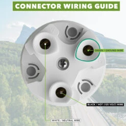 30 AMP RV Power Cord Locking Shore Connector Replacement End Marine Twist Lock -RV accessories leisure cords 30 amp rv power cord locking shore connector replacement end marine twist lock 10387.1655412041