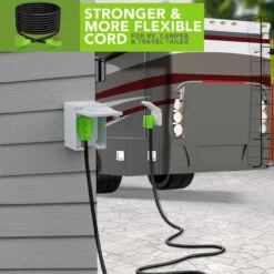 50 Amp RV Power Extension Cord With LED Power Indictor - 50 Amp Male To 50 Amp Female Standard Plug 30 Foot -RV accessories leisure cords 50 amp rv power extension cord with led power indictor 50 amp male to 50 amp female standard plug 30 foot 10798.1656536522