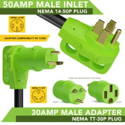 50 Amp RV Power Extension Cord With LED Power Indictor - 50 Amp Male To 50 Amp Female Standard Plug 50 Foot -RV accessories leisure cords 50 amp rv power extension cord with led power indictor 50 amp male to 50 amp female standard plug 50 foot 39096.1656536537