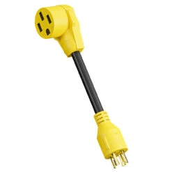 Gen RV 12" L14-30P 30Amp Locking 4-Prong Plug To Standard RV Receptacle Generator Adapter With Grip -RV accessories leisure cords gen rv 12 l14 30p 30amp locking 4 prong plug to standard rv receptacle generator adapter with grip 89646.1688366714