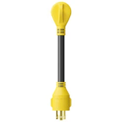 Gen RV 12" L5-30 AMP Locking 3-Prong Plug To Standard RV Receptacle Generator Adapter With Grip -RV accessories leisure cords gen rv 12 l5 30 amp locking 3 prong plug to standard rv receptacle generator adapter with grip 10689.1681446417