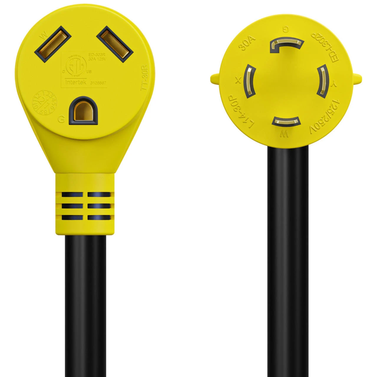 Gen RV 18" 30 AMP Locking 3 Or 4 Prong Plug To Standard RV TT-30R Receptacle Generator Adapter with Grip Gen RV 18" 30 AMP Locking 3 Or 4 Prong Plug To Standard RV TT-30R Receptacle Generator Adapter With Grip -RV accessories leisure cords gen rv 18 30 amp locking 3 or 4 prong plug to standard rv tt 30r receptacle generator adapter with grip 04894.1681446421