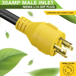 Gen RV 18" 30 AMP Locking 3 Or 4 Prong Plug To Standard RV TT-30R Receptacle Generator Adapter With Grip 5 Gen RV 18" 30 AMP Locking 3 Or 4 Prong Plug To Standard RV TT-30R Receptacle Generator Adapter With Grip -RV accessories leisure cords gen rv 18 30 amp locking 3 or 4 prong plug to standard rv tt 30r receptacle generator adapter with grip 19920.1681446424