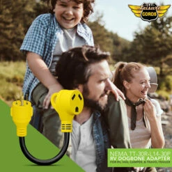 Gen RV 18" 30 AMP Locking 3 Or 4 Prong Plug To Standard RV TT-30R Receptacle Generator Adapter With Grip 13 Gen RV 18" 30 AMP Locking 3 Or 4 Prong Plug To Standard RV TT-30R Receptacle Generator Adapter With Grip -RV accessories leisure cords gen rv 18 30 amp locking 3 or 4 prong plug to standard rv tt 30r receptacle generator adapter with grip 43192.1681446432