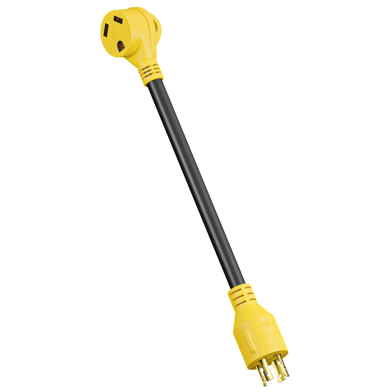 Gen RV 18" 30 AMP Locking 3 Or 4 Prong Plug To Standard RV TT-30R Receptacle Generator Adapter with Grip Gen RV 18" 30 AMP Locking 3 Or 4 Prong Plug To Standard RV TT-30R Receptacle Generator Adapter With Grip -RV accessories leisure cords gen rv 18 30 amp locking 3 or 4 prong plug to standard rv tt 30r receptacle generator adapter with grip 73325.1681446427