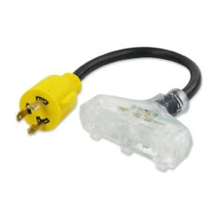 Gen RV 18" 30 AMP Locking Plug To 3x 5-15R Standard RV Receptacle Generator Adapter With Grip -RV accessories leisure cords gen rv 18 30 amp locking plug to 3x 5 15r standard rv receptacle generator adapter with grip 06148.1674613156