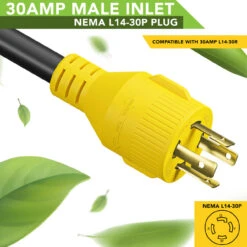 Gen RV 30 Amp Generator Cord, 4-Prong 10 Gauge Heavy Duty L14-30 Generator Power Cord Up To 7,500W -RV accessories leisure cords gen rv 30 amp generator cord 4 prong 10 gauge heavy duty l14 30 generator power cord up to 7500w 72079.1685771394