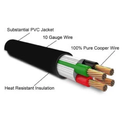 Gen RV 30 Amp To 15 Amp Tri-Outlet 4-Prong Generator Power Cord, 10 Gauge Heavy Duty L14-30 To 3X 5-15R 125/250V 7500W -RV accessories leisure cords gen rv 30 amp to 15 amp tri outlet 4 prong generator power cord 10 gauge heavy duty l14 30 to 3x 5 15r 125250v 7500w 76883.1642094154