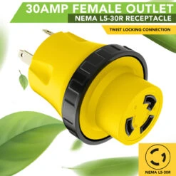 Locking Power Cord Adapter 30A Male To 30Amp Female Twist Power Cord Male To Female Camper Generator Cable Adapter Electrical Converter Plug -RV accessories leisure cords locking power cord adapter 30a male to 30amp female twist power cord male to female camper generator cable adapter electrical converter plug 57353.1691566806