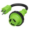Power Cord Plug Adapter 15 Amp Male To 30 Amp Twist To Lock Female 12" RV Electrical Converter Cord Cable With LED Indicator Light 1 Power Cord Plug Adapter 15 Amp Male To 30 Amp Twist To Lock Female 12" RV Electrical Converter Cord Cable With LED Indicator Light -RV accessories leisure cords power cord plug adapter 15 amp male to 30 amp twist to lock female 12 rv electrical converter cord cable with led indicator light 00705.1677813477