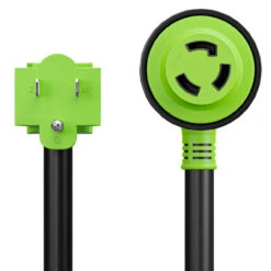 Power Cord Plug Adapter 15 Amp Male To 30 Amp Twist To Lock Female 12" RV Electrical Converter Cord Cable With LED Indicator Light -RV accessories leisure cords power cord plug adapter 15 amp male to 30 amp twist to lock female 12 rv electrical converter cord cable with led indicator light 48308.1677813532