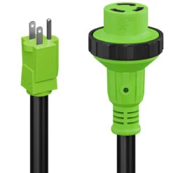 Power Cord Plug Adapter 15 Amp Male To 30 Amp Twist To Lock Female 12" RV Electrical Converter Cord Cable With LED Indicator Light -RV accessories leisure cords power cord plug adapter 15 amp male to 30 amp twist to lock female 12 rv electrical converter cord cable with led indicator light 94203.1677813518