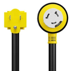 Power Cord Plug Adapter 15 Amp Male To 50 Amp Twist To Lock Female 12" RV Electrical Converter Cord Cable With LED Indicator Light -RV accessories leisure cords power cord plug adapter 15 amp male to 50 amp twist to lock female 12 rv electrical converter cord cable with led indicator light 17130.1683695293