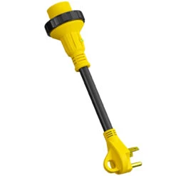 Power Cord Plug Adapter 30 Amp Male To 30 Amp Twist To Lock Female 12" RV Electrical Converter Cord Cable With LED Indicator Light -RV accessories leisure cords power cord plug adapter 30 amp male to 30 amp twist to lock female 12 rv electrical converter cord cable with led indicator light 57449.1683781799