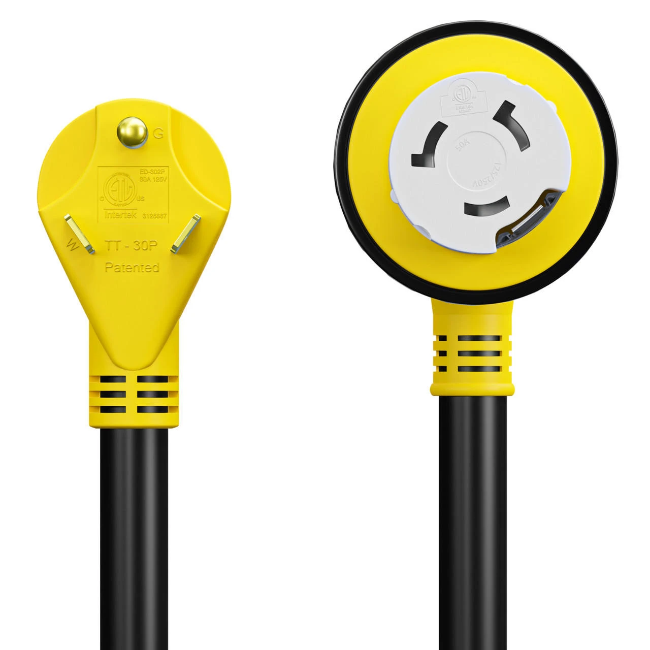 Power Cord Plug Adapter 30 Amp Male To 50 Amp Twist To Lock Female 12" RV Electrical Converter Cord Cable with LED Indicator Light Power Cord Plug Adapter 30 Amp Male To 50 Amp Twist To Lock Female 12" RV Electrical Converter Cord Cable With LED Indicator Light -RV accessories leisure cords power cord plug adapter 30 amp male to 50 amp twist to lock female 12 rv electrical converter cord cable with led indicator light 28390.1683695281