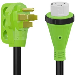 Power Cord Plug Adapter 50 Amp Male To 50 Amp Twist To Lock Female 12" RV Electrical Converter Cord Cable With LED Indicator Light -RV accessories leisure cords power cord plug adapter 50 amp male to 50 amp twist to lock female 12 rv electrical converter cord cable with led indicator light 99287.1694507820
