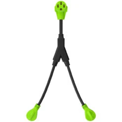 RV Y Adapter Cord 50 Amp Female Plug To Two 30 Amp Male 24" With Handle -RV accessories leisure cords rv y adapter cord 50 amp female plug to two 30 amp male 24 with handle 41837.1681878842