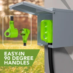 RV Y Adapter Cord 50 Amp Female Plug To Two 30 Amp Male 24" With Handle -RV accessories leisure cords rv y adapter cord 50 amp female plug to two 30 amp male 24 with handle 91431.1681878840