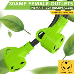 RV Y Adapter Cord 50 Amp Male Plug To Two 30 Amp Female 24" With Handle 4 RV Y Adapter Cord 50 Amp Male Plug To Two 30 Amp Female 24" With Handle -RV accessories leisure cords rv y adapter cord 50 amp male plug to two 30 amp female 24 with handle 63308.1674613131