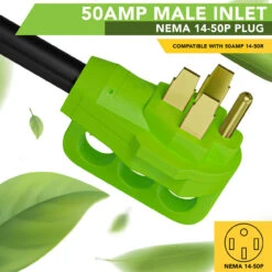 RV Y Adapter Cord 50 Amp Male Plug To Two 30 Amp Female 24" With Handle 5 RV Y Adapter Cord 50 Amp Male Plug To Two 30 Amp Female 24" With Handle -RV accessories leisure cords rv y adapter cord 50 amp male plug to two 30 amp female 24 with handle 78809.1674613148