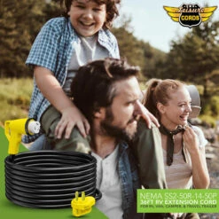 Twist Lock RV 50 Amp Power Cord With LED Power Indictor - 50 Amp Male To 50 Amp 90 Degree Female Locking Plug 36 Foot -RV accessories leisure cords twist lock rv 50 amp power cord with led power indictor 50 amp male to 50 amp 90 degree female locking plug 36 foot 10907.1683349321