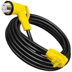 Twist Lock RV 50 Amp Power Cord With LED Power Indictor - 50 Amp Male To 50 Amp 90 Degree Female Locking Plug 36 Foot -RV accessories leisure cords twist lock rv 50 amp power cord with led power indictor 50 amp male to 50 amp 90 degree female locking plug 36 foot 56871.1683349313