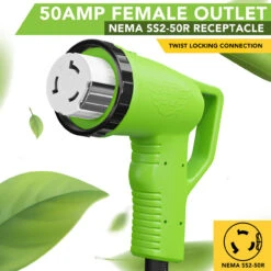 Twist Lock RV 50 Amp Power Cord With LED Power Indictor - 50 Amp Male To 50 Amp 90 Degree Female Locking Plug 50 Foot -RV accessories leisure cords twist lock rv 50 amp power cord with led power indictor 50 amp male to 50 amp 90 degree female locking plug 50 foot 25377.1683695302